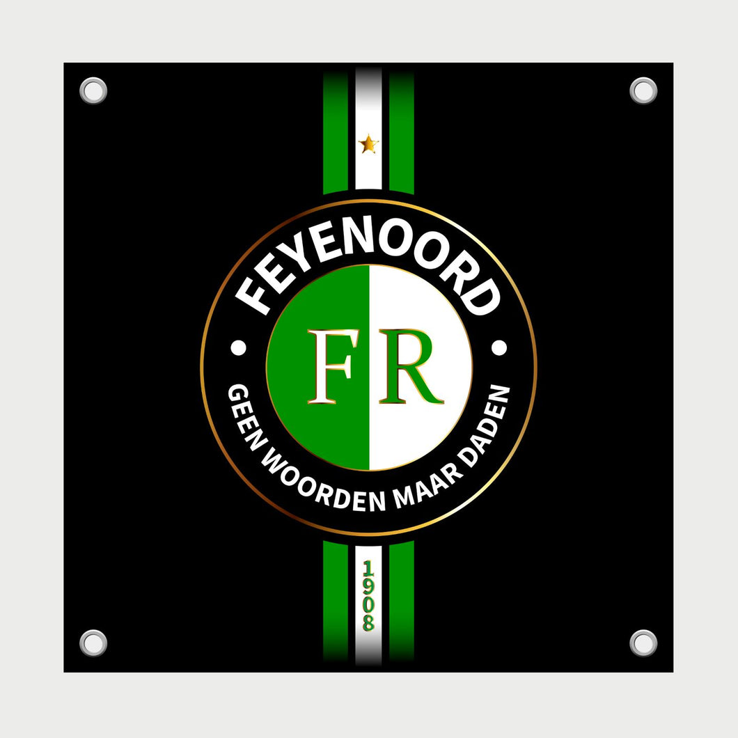 Feyenoord - Geen Woorden Maar Daden 2 Tuinposter