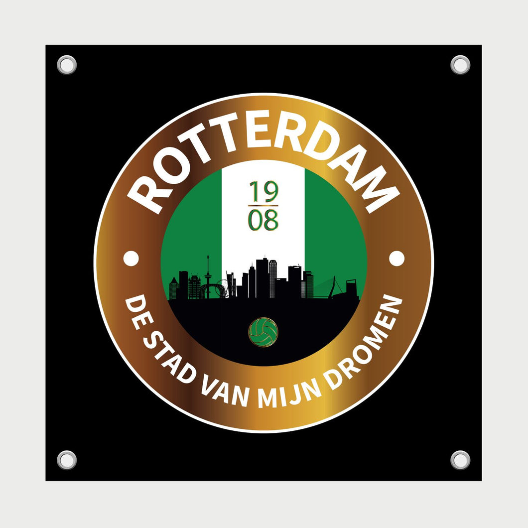 Feyenoord - Rotterdam Skyline Tuinposter