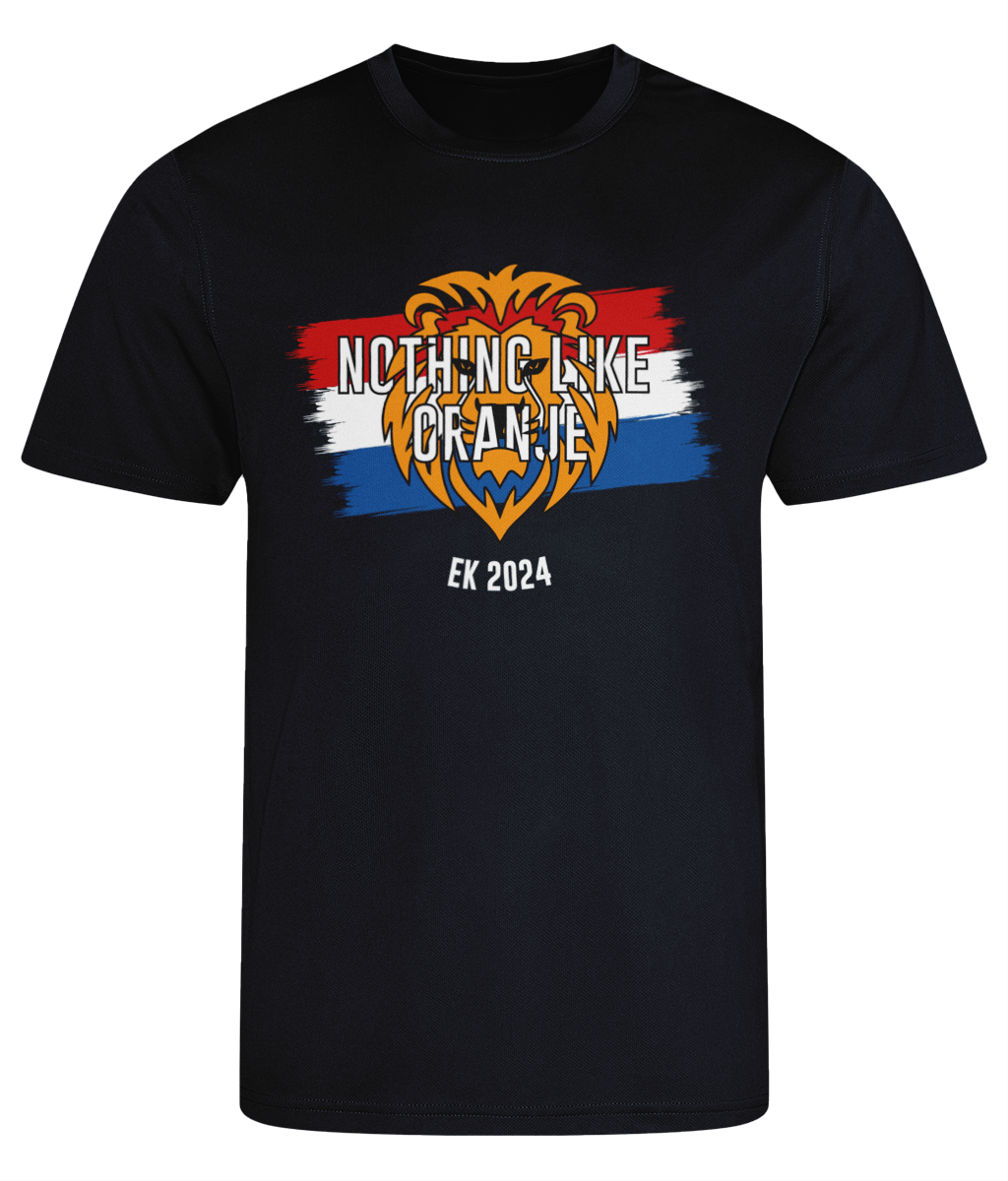 Nederlands Elftal - Nothing Like Oranje EK T-Shirt Zwart